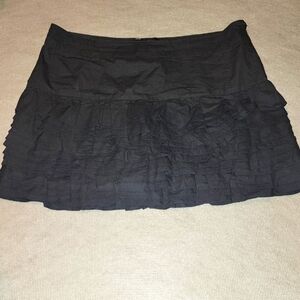 Elegant Black Ruffled Skirt/ Bebe